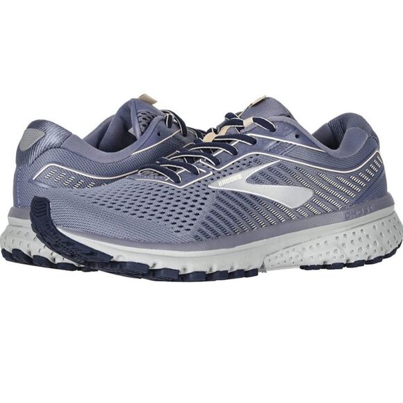 BROOKS GHOST 12 Grey Peach navy 9 US MEDIUM A12 - Picture 1 of 10